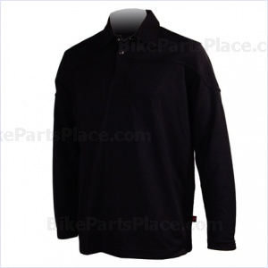 Jersey Polo Pony Long-Sleeve Black