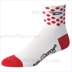 Socks AIR-E-ATOR Polka Dots White-Red