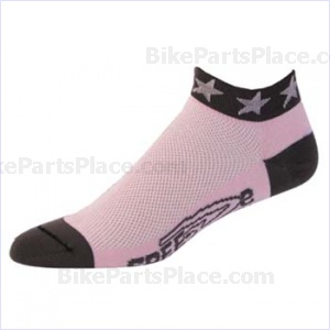 Socks SPEE-De Pink Star Design Black Pink