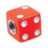 Valve Cap Dice Clear Red